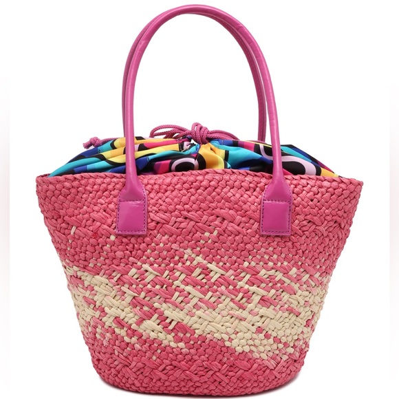 Kurt Geiger London Pink Woven Kensington Basket Tote Bag
NWT - Picture 3 of 8